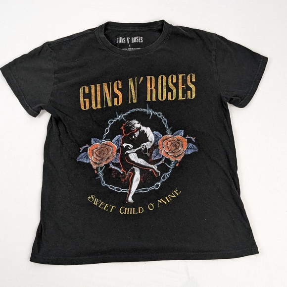 Guns and Roses Shirts Guns N Roses Band T Shirt Adult Large Black
